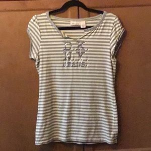 Very Cute DKNY Striped Short Sleeved Shirt